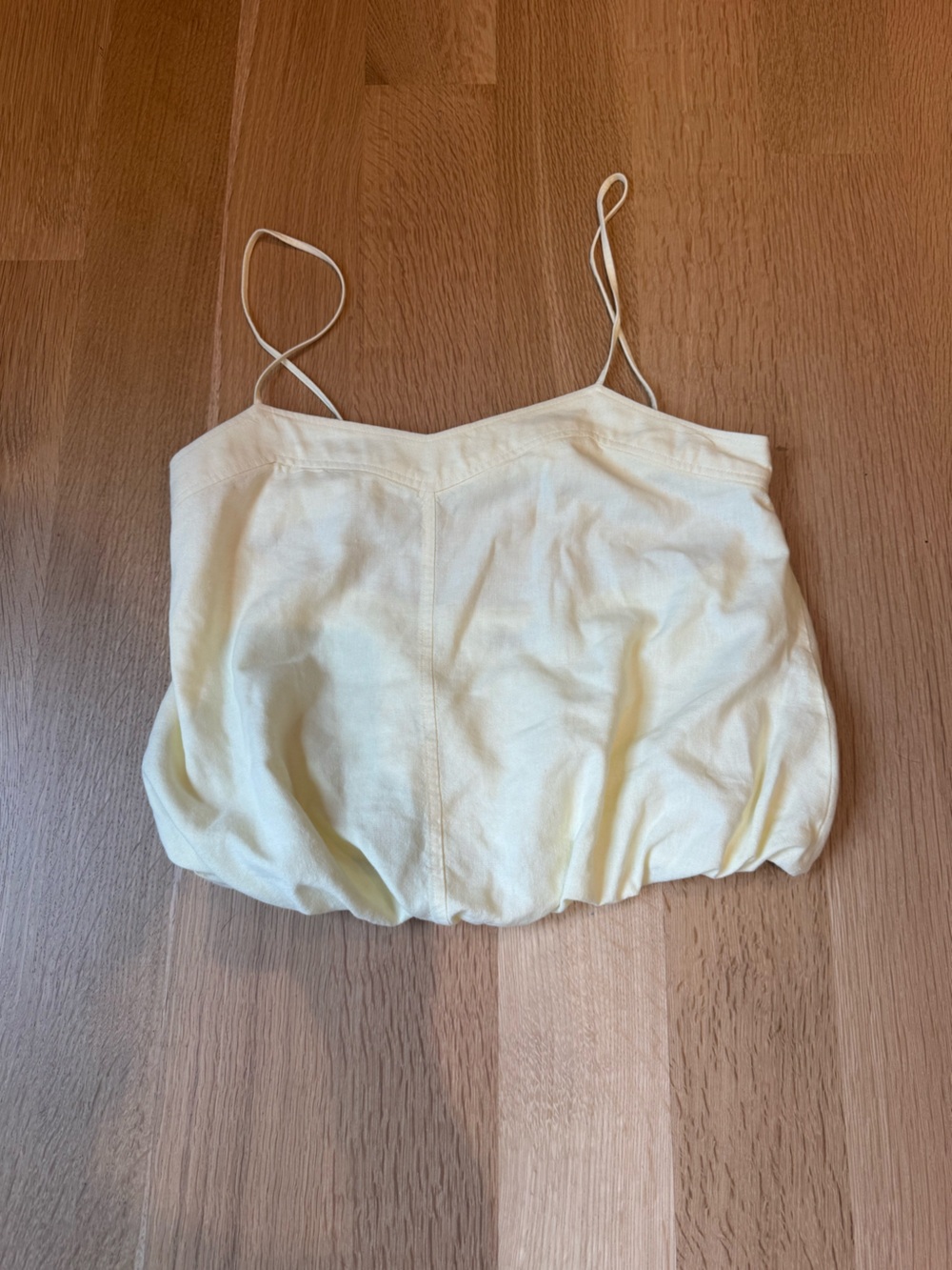 Zara light yellow halter top, size small.